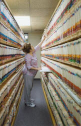 Make use of filing space above eye level