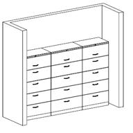 3D Illustration of Current Lateral File Cabinets