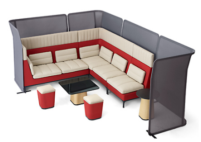 Soft Seating with Privacy Creating High Backs