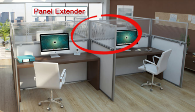 Panel Extenders - Inexpensively add staff privacy