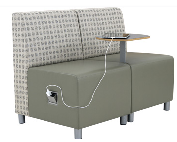 Lounge Chair with Power Outlet and Tablet Arm